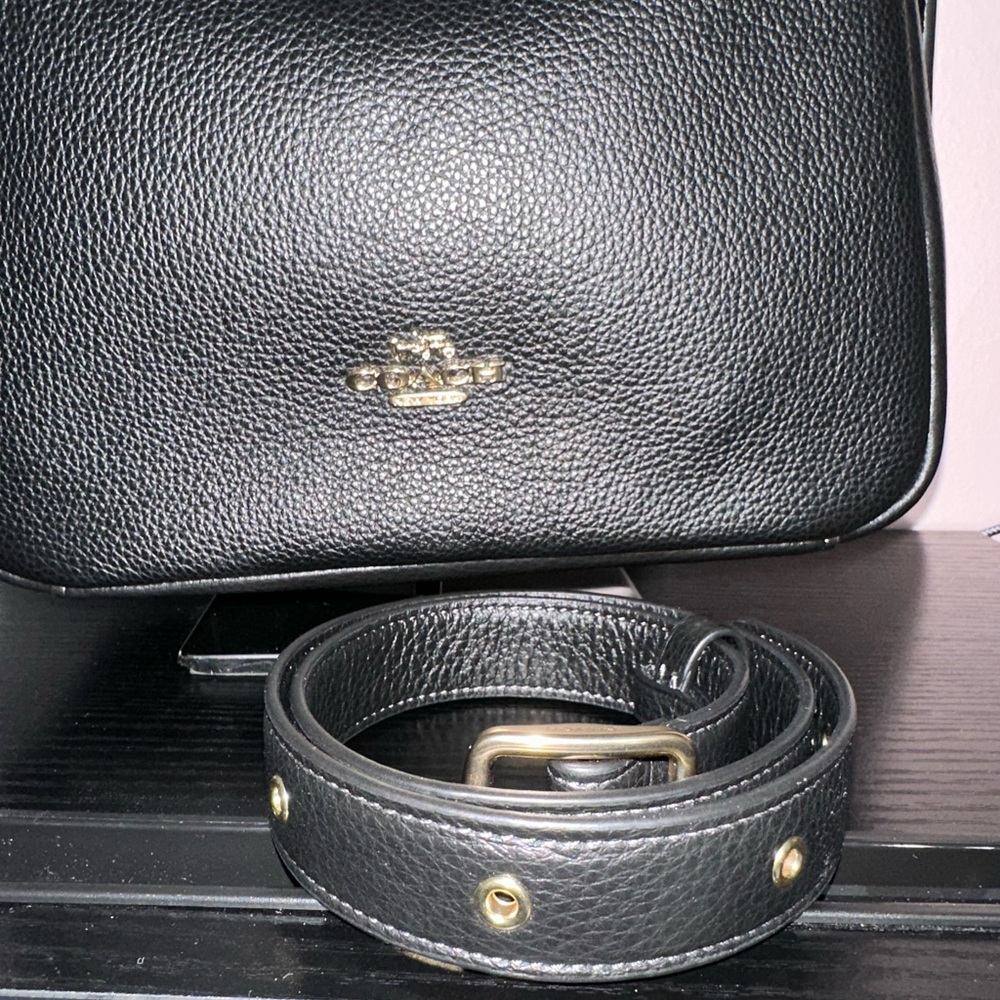 Coach Hadley Convertible Crossbody Bag Black - Picture 10 of 11